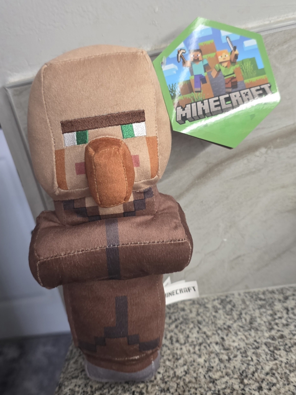 NWT Toy Factory Minecraft Villager Plush 9"